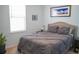 Bedroom with soft lighting, a plush bed, and calming artwork, creating a relaxing atmosphere at 7472 E 28Th Ave, Denver, CO 80238