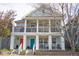 Charming two-story home featuring inviting front porches and colorful doors at 7472 E 28Th Ave, Denver, CO 80238