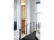 View from the bedroom of the bathroom with a wood vanity and neutral color at 4395 E Jewell Ave # 3, Denver, CO 80222