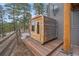 A private sauna cabin with wooden construction at 4125 Aspen Ln, Evergreen, CO 80439