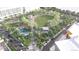 Aerial view of green neighborhood park including baseball field, playground and seating area at 5771 W 92Nd Ave # 335, Westminster, CO 80031