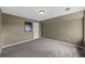 Bonus room with plush carpet and a window overlooking the neighborhood at 3074 Castle Butte Dr, Castle Rock, CO 80109