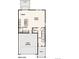 Floor plan of the main level of a house, including the kitchen, dining, great room, and 2-bay garage at 2222 Flower Blossom Ave, Brighton, CO 80601