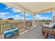 Covered back porch with comfortable seating offers an open view at 24222 E Canyon Pl, Aurora, CO 80016