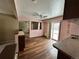 Dining area with laminate flooring and access to the backyard at 17422 E Progress Dr, Centennial, CO 80015