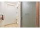Bathroom featuring a glass enclosed shower, toilet and sink at 7172 Kalamath St, Denver, CO 80221