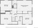 Upstairs floor plan featuring primary bedroom, 3 bedrooms, 2 baths and hall with dimensions at 6982 Estes Dr, Arvada, CO 80004