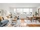 Bright living room with hardwood floors, modern furnishings, and large windows providing ample natural light at 2640 Central Ct # 204, Denver, CO 80211
