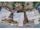 Aerial view of a house with a well-manicured backyard and a beautifuly landscaped front yard at 683 Ridgemont Cir, Highlands Ranch, CO 80126