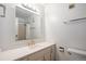 Clean bathroom with a vanity, toilet, and shower stall at 1625 Larimer St # 1001, Denver, CO 80202