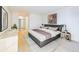 Stylishly staged bedroom featuring a modern bed, neutral tones, and ample space at 1625 Larimer St # 1001, Denver, CO 80202