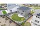Aerial view of the property featuring the fenced backyard and low maintenance gravel landscaping at 18014 Tree Sparrow Ave, Parker, CO 80134