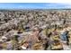 Neighborhood aerial shot highlighting mature trees and a mix of single-Gathering homes at 6261 S Adams Dr, Centennial, CO 80121