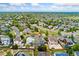 Neighborhood aerial view with mature trees and well-maintained lawns at 3780 S Quemoy Way, Aurora, CO 80018