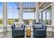 Relaxing sitting area with two armchairs and stunning views from large windows at 8263 Merryvale Trl, Parker, CO 80138