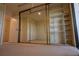 Bedroom closet with mirrored doors and built in shelving at 3131 E Alameda Ave # 1604, Denver, CO 80209