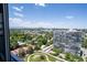 Enjoy stunning views of the city skyline from this high-rise condo at 3131 E Alameda Ave # 1604, Denver, CO 80209