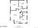 Floor plan showcases a compact layout with living room, kitchen, bedrooms, and bathrooms at 2001 Grove St, Denver, CO 80211
