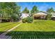 Well maintained exterior featuring a lush green lawn and established landscaping with a covered parking area at 1905 S Linden Ct, Denver, CO 80224