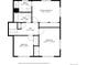 Second floor plan with primary bedroom, two additional bedrooms, and two baths with dimensions at 1905 S Linden Ct, Denver, CO 80224