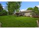 Expansive backyard featuring a lush green lawn and mature trees creating a private and serene setting at 5340 S Logan Dr, Greenwood Village, CO 80121