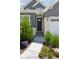 Stylish front door with decorative accents and complementary landscaping at 13334 Blue Amber Ct, Parker, CO 80134