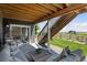 Comfortable outdoor patio with a lounge seating area and scenic views at 13334 Blue Amber Ct, Parker, CO 80134