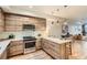 Modern kitchen featuring stainless steel appliances and a center island with barstool seating at 1810 Irving St # 4, Denver, CO 80204