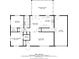 Detailed first-floor plan featuring a living room, dining area, kitchen, and primary bedroom at 8137 Vanguard Dr, Denver, CO 80221