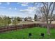Lush green backyard with tidy grass and an open view of the surrounding neighborhood at 714 S Tabor St, Elizabeth, CO 80107
