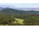 Panoramic aerial view of mountain range and a forest valley at 245 N County Highway 67, Sedalia, CO 80135