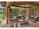 Cozy outdoor porch featuring comfortable seating and views of the natural surroundings at 245 N County Highway 67, Sedalia, CO 80135