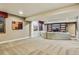 Finished basement with carpeted floors, built-in bookshelves, and comfortable seating area at 3534 Starry Night Loop, Castle Rock, CO 80109