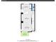 Second level floor plan showing kitchen, bathroom, dining area, living room and balcony at 1007 Chase St, Lakewood, CO 80214
