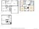 House floor plans showing the layout of the first, second, and third floors of the home at 9954 Heywood St, Highlands Ranch, CO 80130