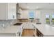 Bright kitchen features white cabinets, quartz countertops, stainless steel appliances, and a stylish backsplash at 5439 Westin Hills Dr, Elizabeth, CO 80107