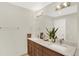 Bathroom features double sinks with vanity and decorative fixtures at 3711 Mariposa St, Denver, CO 80211