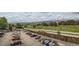 Full parking lot with mountain views offers convenient parking for tenants and guests alike at 10872 W Evans Ave # 3D, Lakewood, CO 80227
