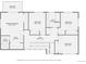 Second level floor plan featuring primary bedroom, three bedrooms, two bathrooms, and a hall at 6338 S Oneida Ct, Centennial, CO 80111