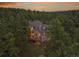 Aerial view of a home surrounded by lush forest at 29433 Firethorne Ct, Evergreen, CO 80439
