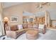 Open-concept living room showcases modern design and flows into the kitchen and dining areas for easy entertaining at 29433 Firethorne Ct, Evergreen, CO 80439
