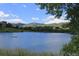 Picturesque view of the lake, reflecting the blue sky with mountains in the distance at 4133 Niblick Dr, Longmont, CO 80503