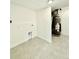 Practical utility room featuring tile flooring, water heater, and laundry hookups at 1559 S Forest St, Denver, CO 80222