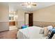 Spacious main bedroom with view into attached bathroom at 2800 Kalmia Ave # A310, Boulder, CO 80301