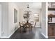 An inviting dining area with modern lighting and stylish decor at 1214 S Fillmore St, Denver, CO 80210