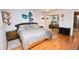 Cozy bedroom featuring a comfortable queen-sized bed and ample closet space at 8229 Estes Ct, Arvada, CO 80005