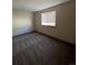 A cozy carpeted bedroom with a large window providing ample natural light at 1062 Timbervale Trl, Highlands Ranch, CO 80129