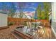 Cozy wooden deck with patio seating, perfect for outdoor relaxation and entertaining at 4279 Brandon Ave, Broomfield, CO 80020