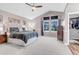 Spacious main bedroom features vaulted ceilings, a ceiling fan and a walk in closet at 4279 Brandon Ave, Broomfield, CO 80020