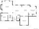 Detailed first-floor layout including the kitchen, living room, dining area, and a bedroom at 1927 Sunset Cir, Evergreen, CO 80439